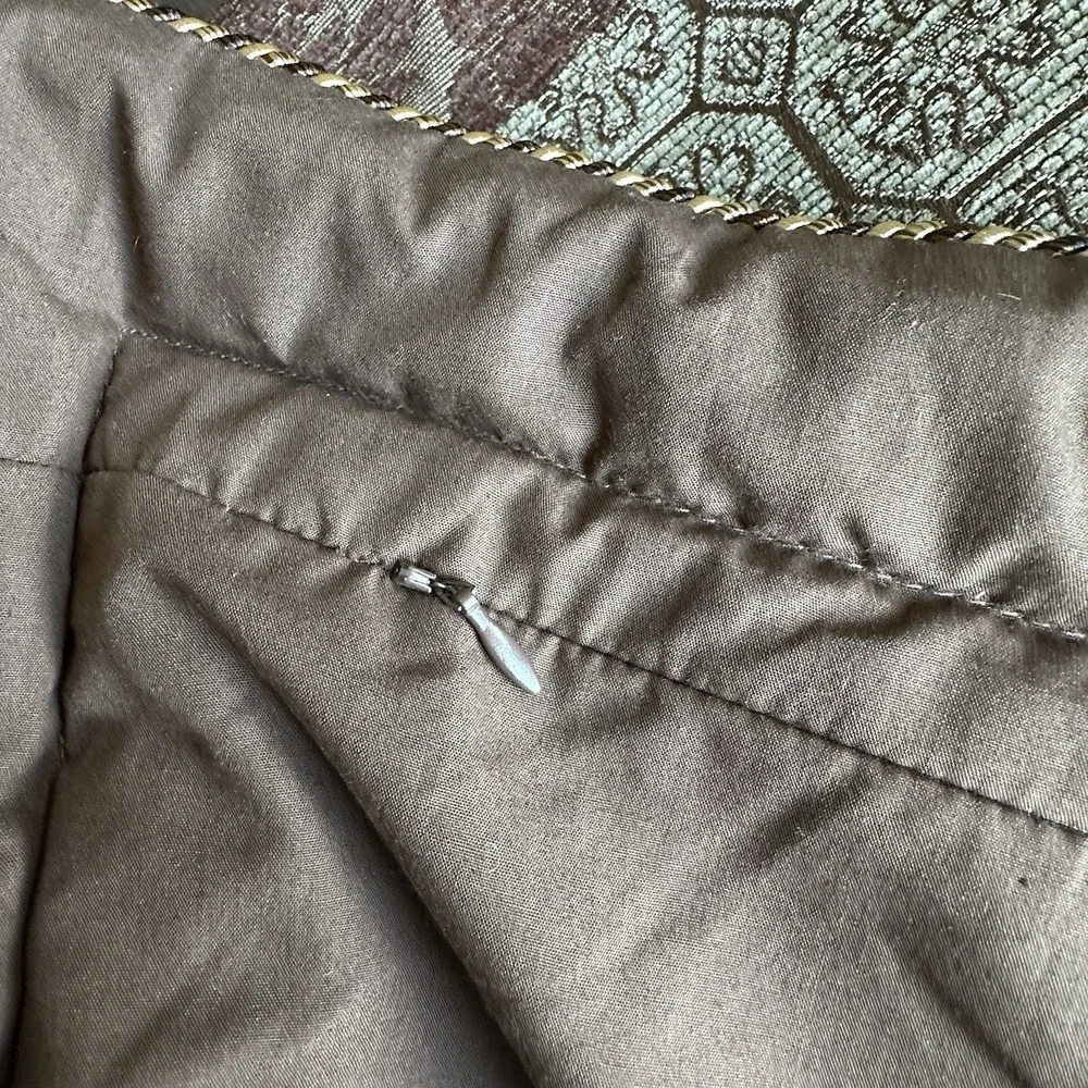 Croscill Home Galleria Quilt Shams 40x25 in California King Brown‎ Teal Set of 2